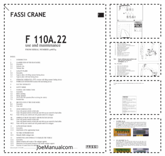 Fassi F110A22 Crane Operation and Maintenance Manual