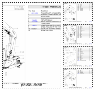 Fassi F110A22 Crane Parts Catalog