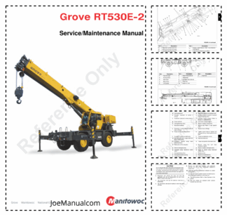 Grove Manitowoc RT530E-2 Crane Service Maintenance Manual