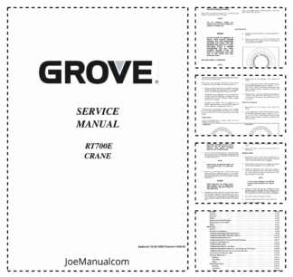 Grove Manitowoc RT700E Crane Service Manual