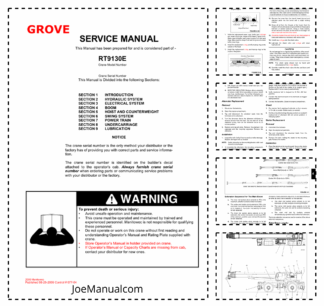 Grove Manitowoc RT9130E Crane Service Manual