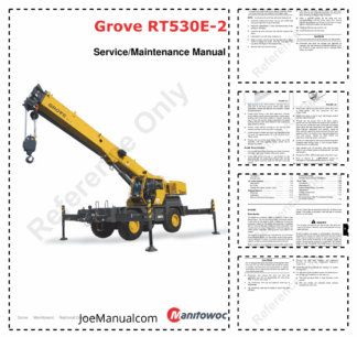 Grove RT530E2 Crane Service Manual