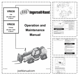 Ingersoll-Rand Bobcat VR638 Telehandler Operation and Maintenance Manual