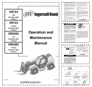 Ingersoll-Rand Bobcat VR723 VR530 C Telehandler Operation and Maintenance Manual