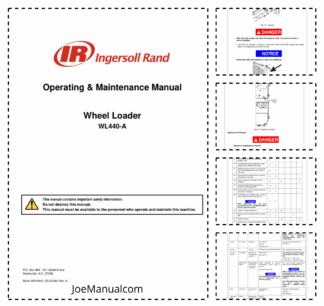 Ingersoll-Rand Bobcat WL440-A Wheel Loader Operation and Maintenance Manual