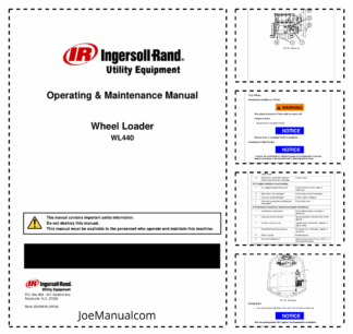 Ingersoll-Rand Bobcat WL440 Wheel Loader Operation and Maintenance Manual