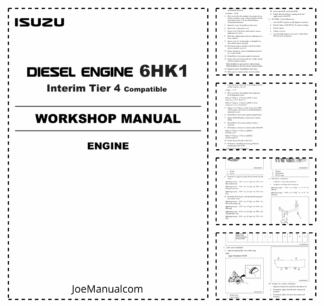 Isuzu 6HK1 Engine Interim Tier 4 Workshop Manual 9806/4400