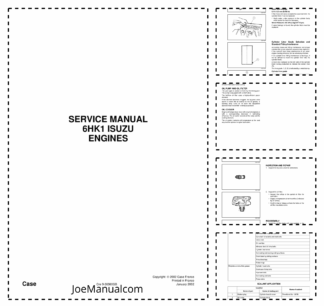 Isuzu CASE 6HK1 Engine Service Manual