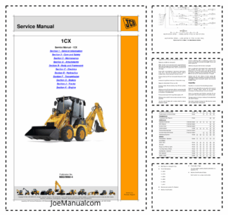JCB 1CX Mini Backhoe Loader Service Manual 9803/9960