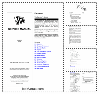 JCB 1THT Dumper Service Manual 9813/5200