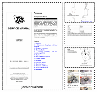 JCB 210X 220X Excavators Service Manual 9813/9600