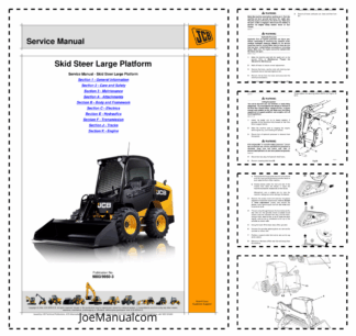 JCB 225 260 280 300 320 330 Skid Steer Large Platform Service Manual 9803/9950
