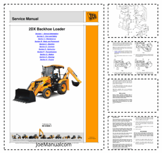 JCB 2DX Backhoe Loader Service Manual 9813/0600