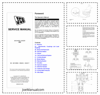 JCB 2DX Backhoe Loader Service Manual 9813/8500
