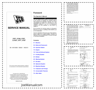 JCB 2TFT 2THS 2TST 3.5TST 3TFT 3TST Dumpers Service Manual 9813/5250