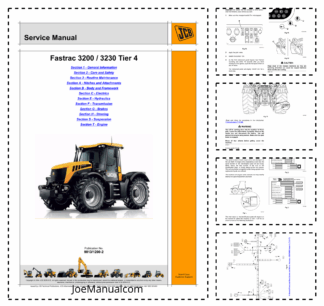 JCB 3200 3230 Tier 4 Fastrack Tractors Service Manual 9813/1200-2