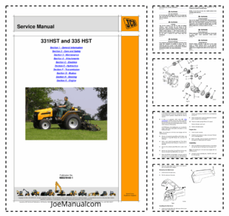 JCB 331HST 335 HST Tractors Service Manual 9803/9440
