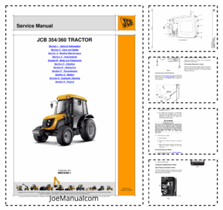 JCB 354 360 Tractors Service Manual 9803/9480