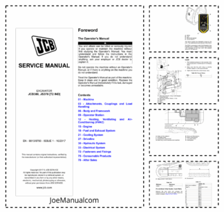 JCB 380 JS370 [T2 IND] Excavator Service Manual 9813/8700