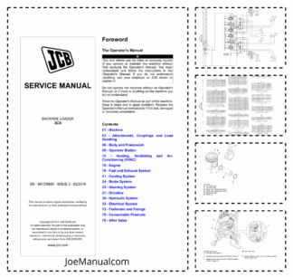 JCB 3CX Backhoe Loader Service Manual 9813/6650-3