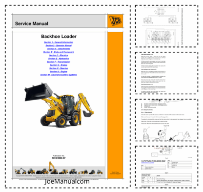 JCB 3CX T4F 4CX T4F Backhoe Loader Service Manual 9813/0250 - JoeManual.com