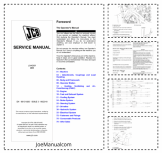 JCB 403 Loader Service Manual 9813/4200