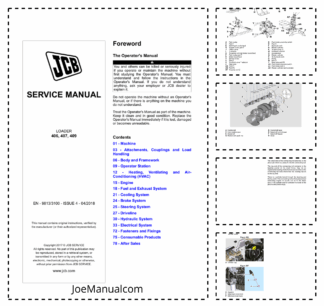 JCB 406 407 409 Loader Service Manual 9813/3100