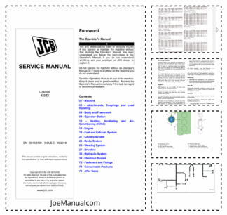 JCB 422ZX Loader Service Manual 9813/8400