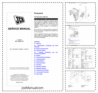 JCB 427 435S 437 Loader Service Manual 9813/6100