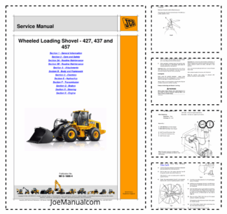 JCB 427 437 457 Wheeled Loading Shovel Service Manual 9813/1600-4