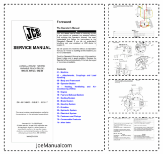 JCB 506-23 509-23 512-26 Telehandlers Loadall Service Manual 9813/9400