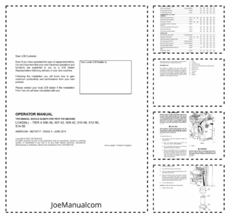 JCB 506-36 507-42 509-42 510-56 512-56 514-56 Loadall Tier 4 Operation Manual
