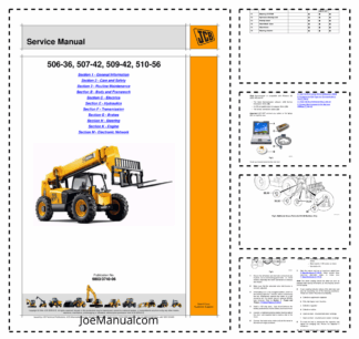 JCB 506-36 507-42 509-42 510-56 Telescopic Handler Service Manual 9803/3740-06