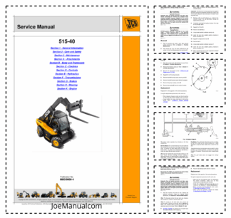 JCB 515-40 Terrain Telescopic Forklift Loader Service Manual 9803/9900
