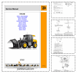 JCB 516-40 Telehandler Loadall Service Manual 9813/4600-1