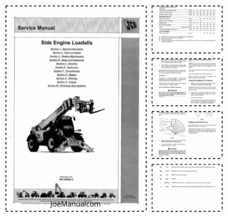 JCB 535-125 535-140 540-140 540-170 550-140 550-170 Telehandler Service Manual 9813 0950