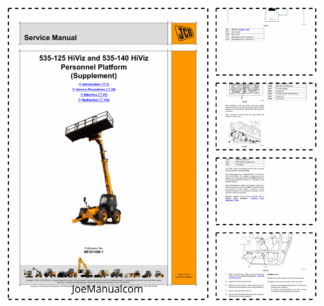 JCB 535 125 535 140 HiViz Loadall Telehandler Personnel Platform Service Manual Supplement 9813/1400