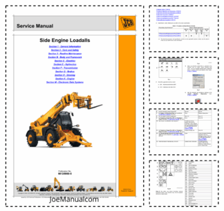 JCB 540-170 540-140 535-125 535-140 Hi Viz 540-200 5A Telehandlers Loadall Service Manual 9813/0950-5