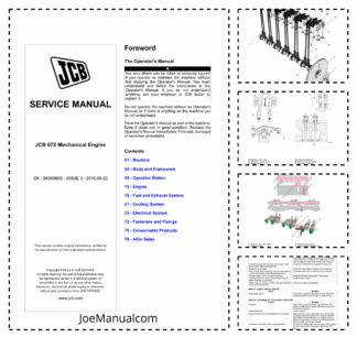 JCB 672 Mechanical Engine Service Manual 9806/6900