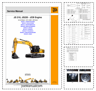 JCB 8027Z 8032Z Mini Excavator Service Manual 9813/2400