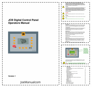 JCB Digital Control Panel Operators Manual 9806/4800