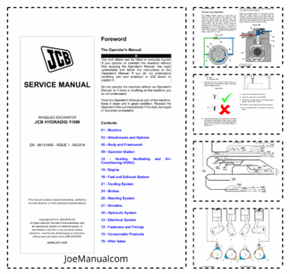 JCB Hydradig 110W Wheeled Excavator Service Manual 9813/4400