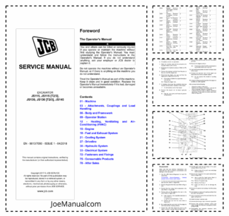 JCB JS115 JS130 JS145 [T2 3] Excvators Service Manual 9813/7050