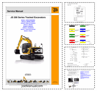 JCB JS200 Series Tracked Excavators Service Manual 9813/5550