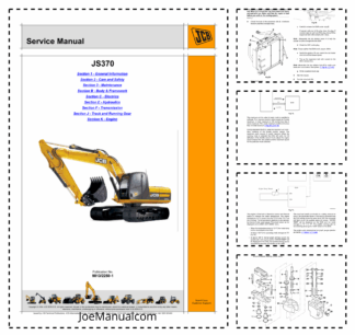 JCB JS370 Excavator Service Manual 9813/2250-1