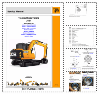 JCB JS81 Tracked Excavator Service Manual 9813/2000-02