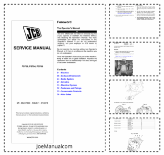 JCB PS760 PS764 PS766 Drive Axles Service Manual 9823/1600