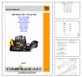 JCB Robot 160 170 180 Track Loader Service Manual 9803/9450
