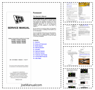 JCB S1530E S1930E S2032E S2046E S3632E S2646E S3246E S2646E S3246E S4046E S4550E Service Manual 9813/8200