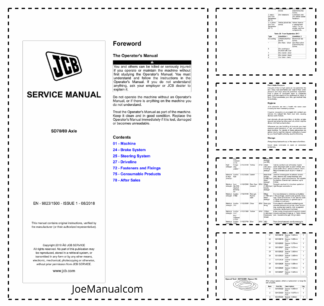 JCB SD70 SD80 Axle Service Manual 9823/1500